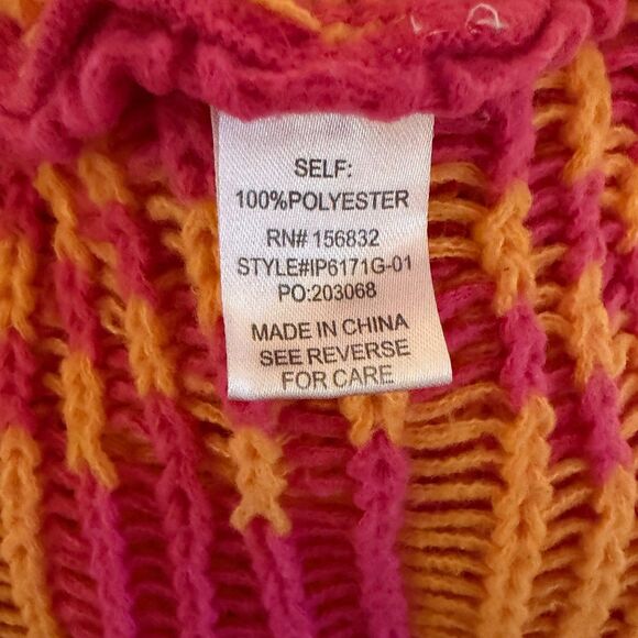 BiBi size small Multicolor Open Front Mixed Checkered Pattern Knit Cardigan over - Picture 5 of 5